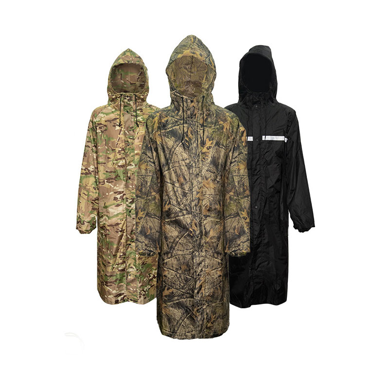 Camouflage Long Raincoat for M - Fishing Rain Suit 评论和价格