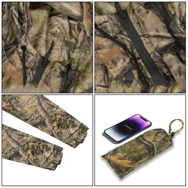 Camouflage Long Raincoat for M - Fishing Rain Suit 评论和价格